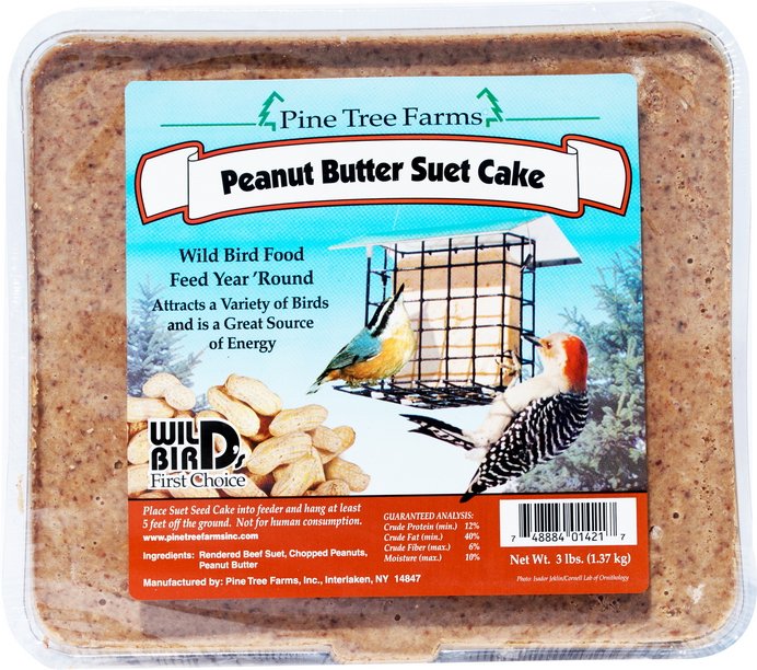 Pine Tree Peanut Butter Suet Seed Cake 3 lb