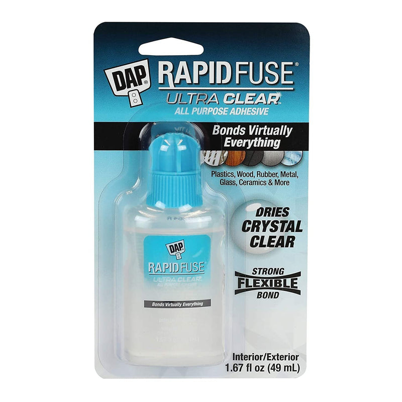 DAP RAPIDFUSE Ultra Clear All Purpose Adhesive 1.67 Fl Oz Clear