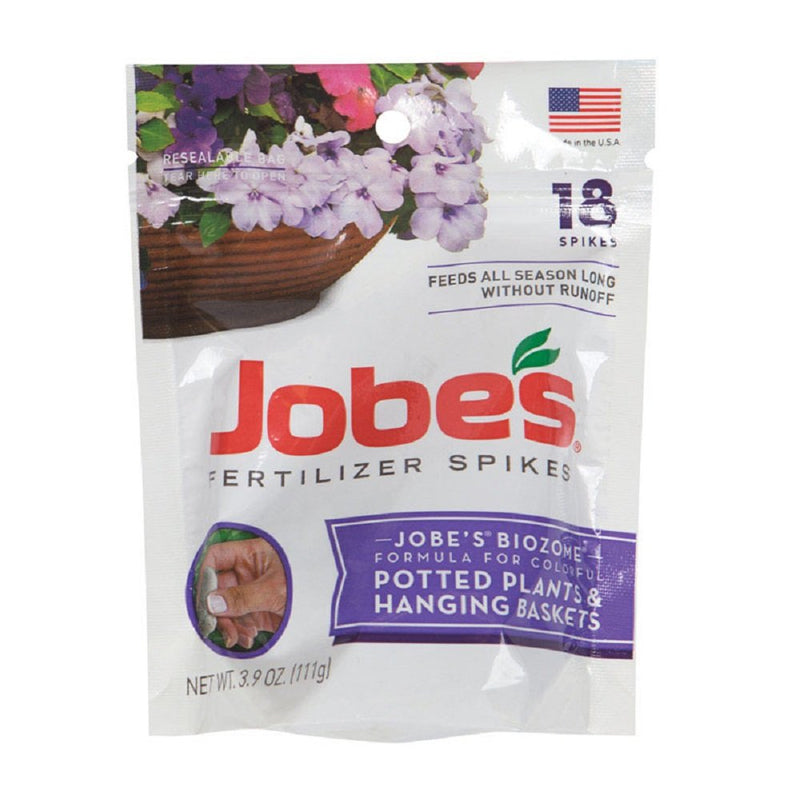 Jobe's Potted Plants & Hanging Baskets 8-9-12 Plant Fertilizer 18 pk