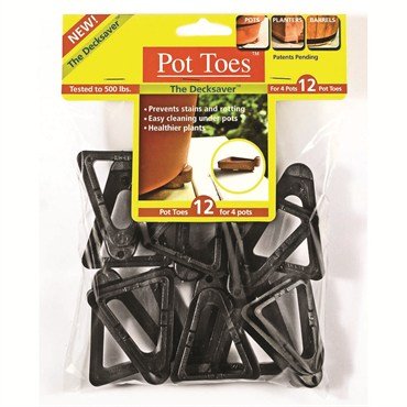 Bosmere Pot Toes - 12pk - Bag - Black - Supports 4 Pots