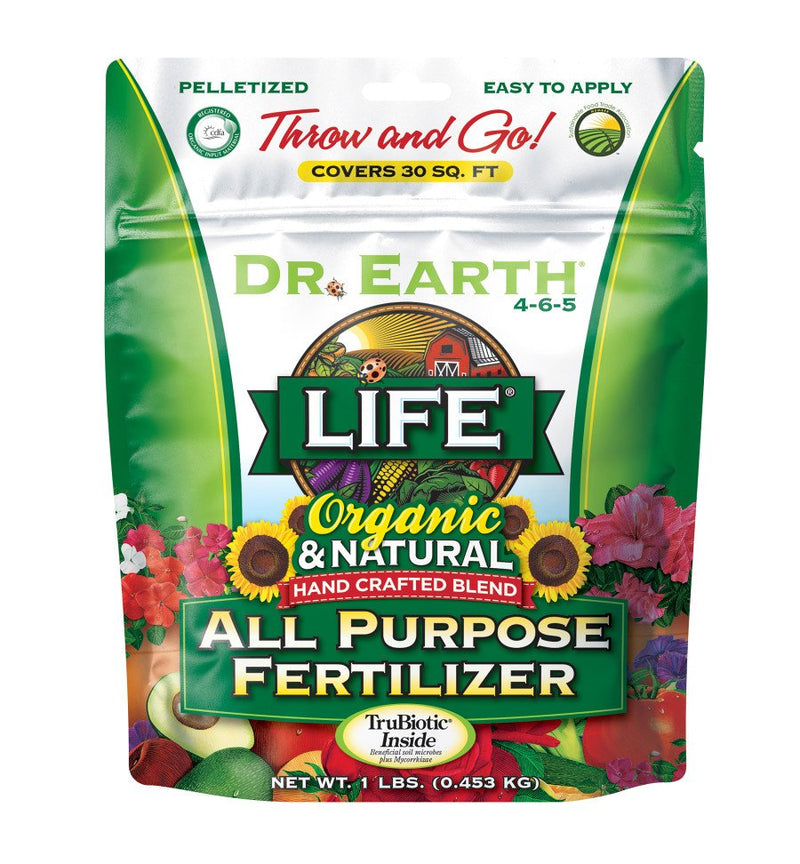 Dr. Earth Life All Purpose Pelletized Fertilizer 4-6-5 ,1 Lb