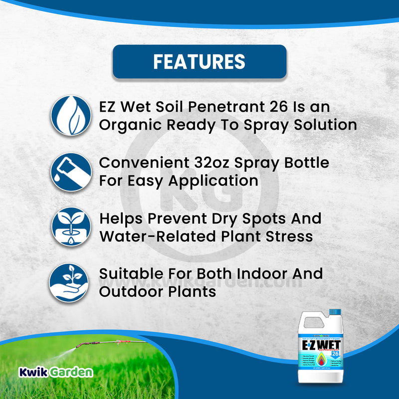 Grow More EZ Wet Soil Penetrant 26 Organic 32 fl oz