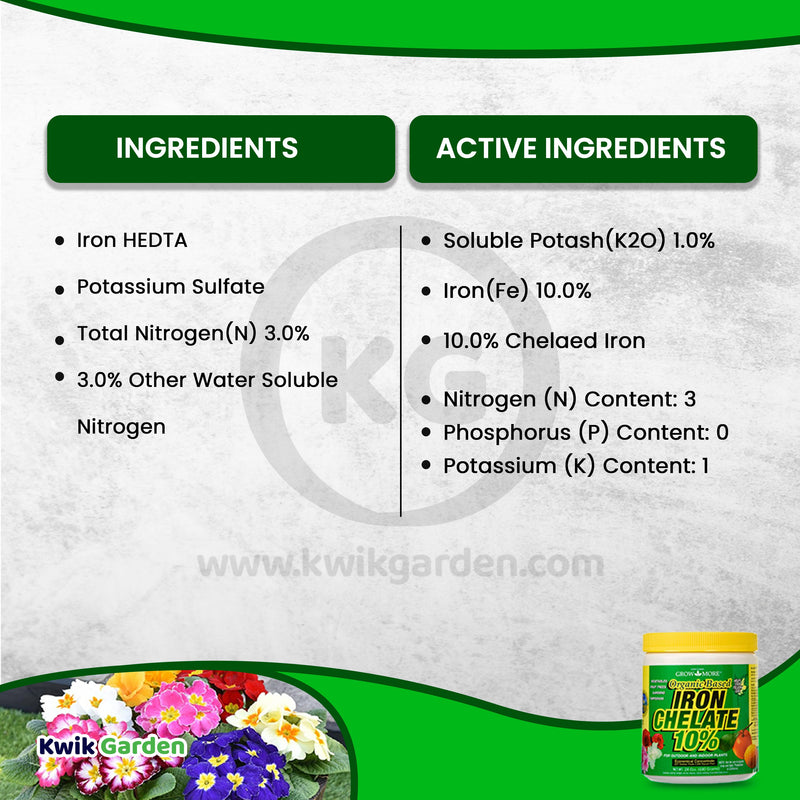 Grow More Organic Iron Chelate 10% 24oz