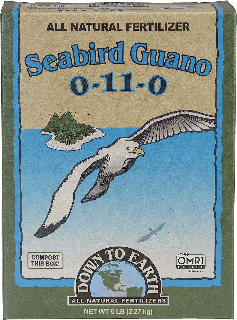 Down to Earth Seabird Guano All Natural Fertilizer Mix 0-11-0, 5-lb