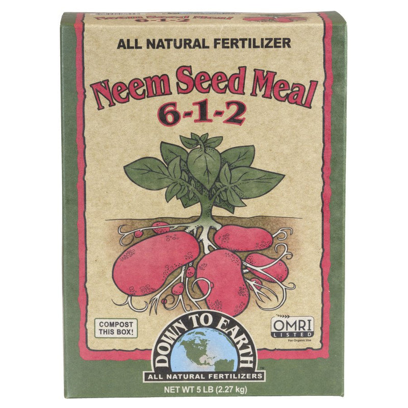 Down To Earth Neem Seed Meal Natural Fertilizer 6-1-2 OMRI, 5-lb