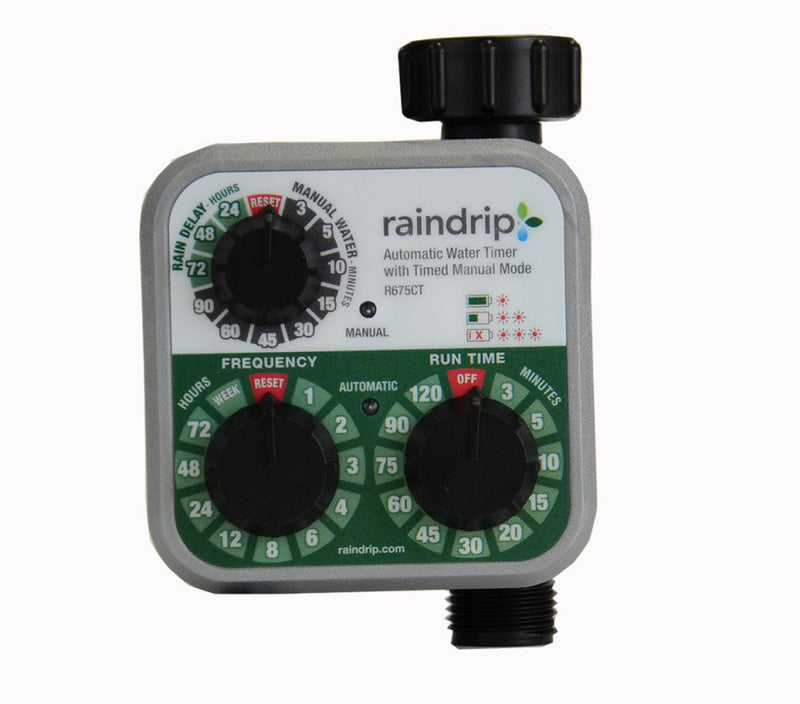 Raindrip Automatic Water Timer Analog 3 Dial Multi-color