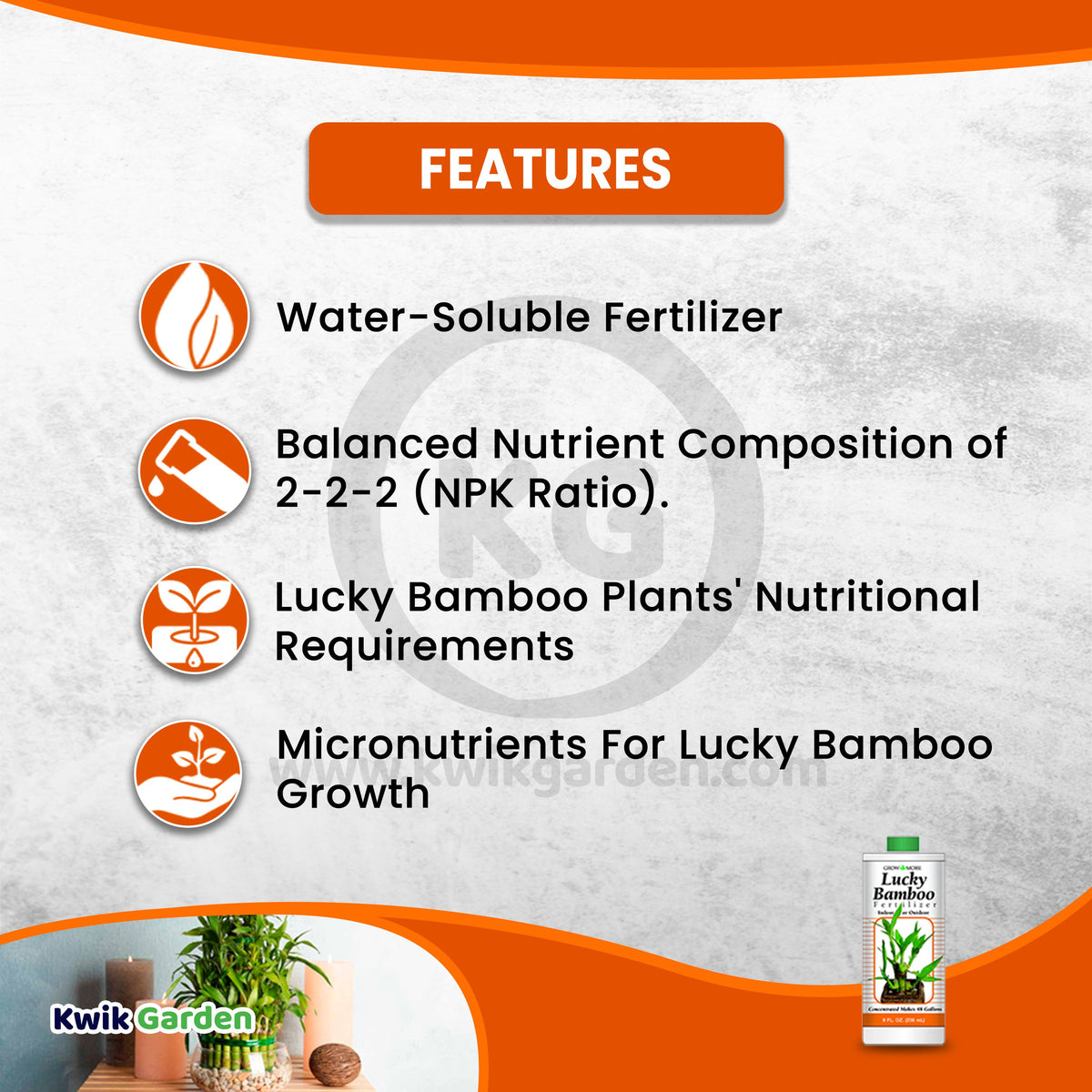 Unlock your bamboo plant's luck with Grow More Lucky Bamboo Fertilizer