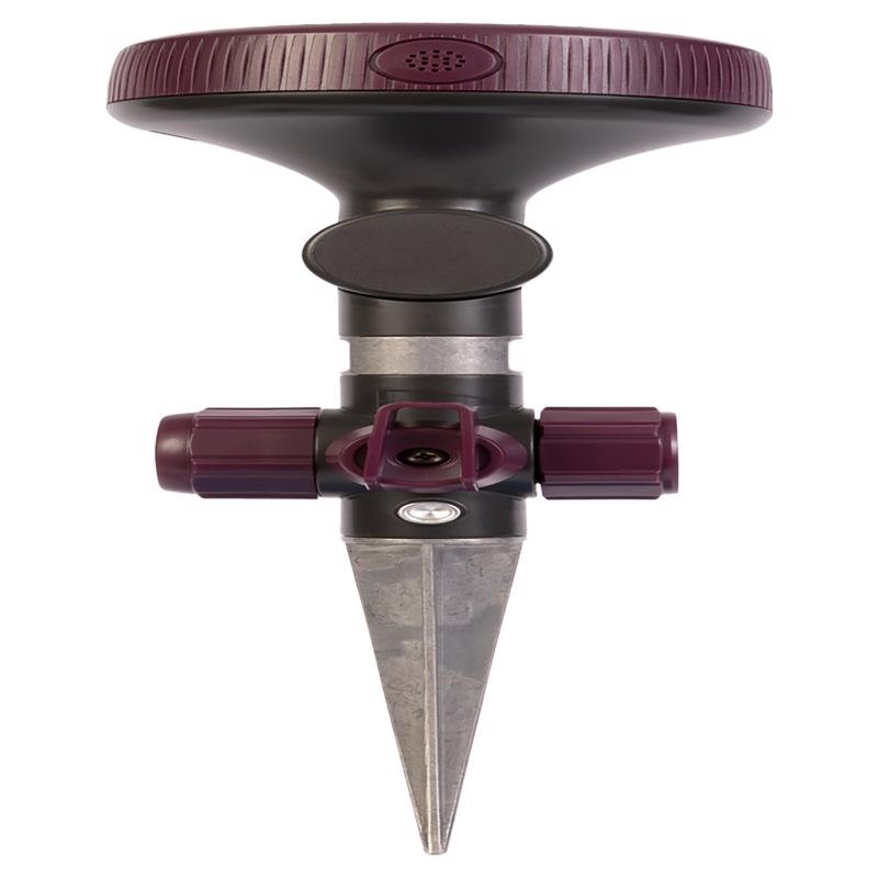 Gilmour Pivoting Swivel Pattern Sprinkler with Metal Spike Base Eggplant