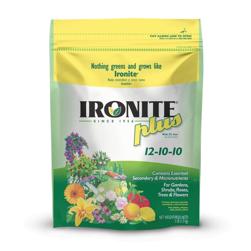 Ironite Plus Shrubs, Trees Plant Food Bag Granular 12-10-10 3Lb