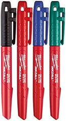 Milwaukee INKZALL Assorted Fine Tip Jobsite Marker 4 ct