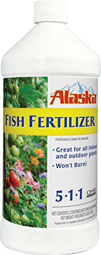 Alaska Fish Emulsion Fertilizer Natural Organic Concentrate 5-1-1 1qt