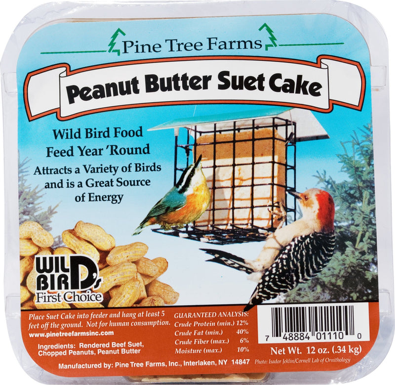 Pine Tree Suet Peanut Butter Cake 12oz