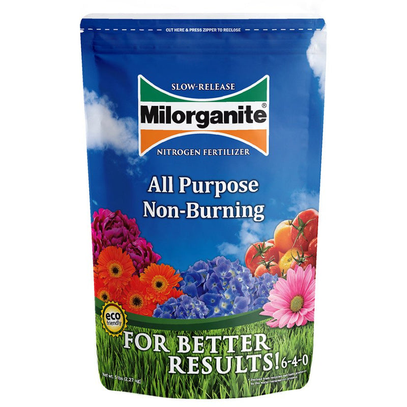 Milorganite All Purpose Non-Burning Fertilizer 6-4-0 5lb Bag