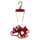 Classic Brands Impatiens Glass Hummingbird Feeder - 8oz Capacity - 4 Feeding Ports