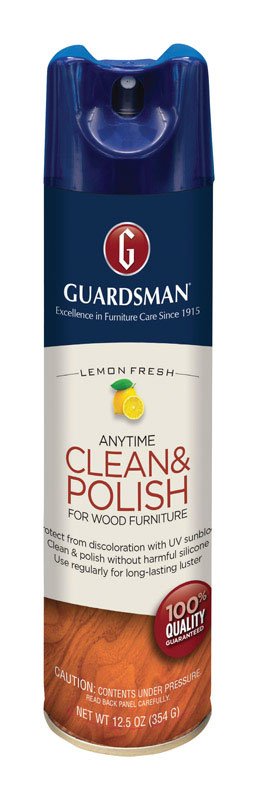 Guardsman Anytime Clean & Polish Lemon Scent Furniture Cleaner and Polish 12.5 oz Spray