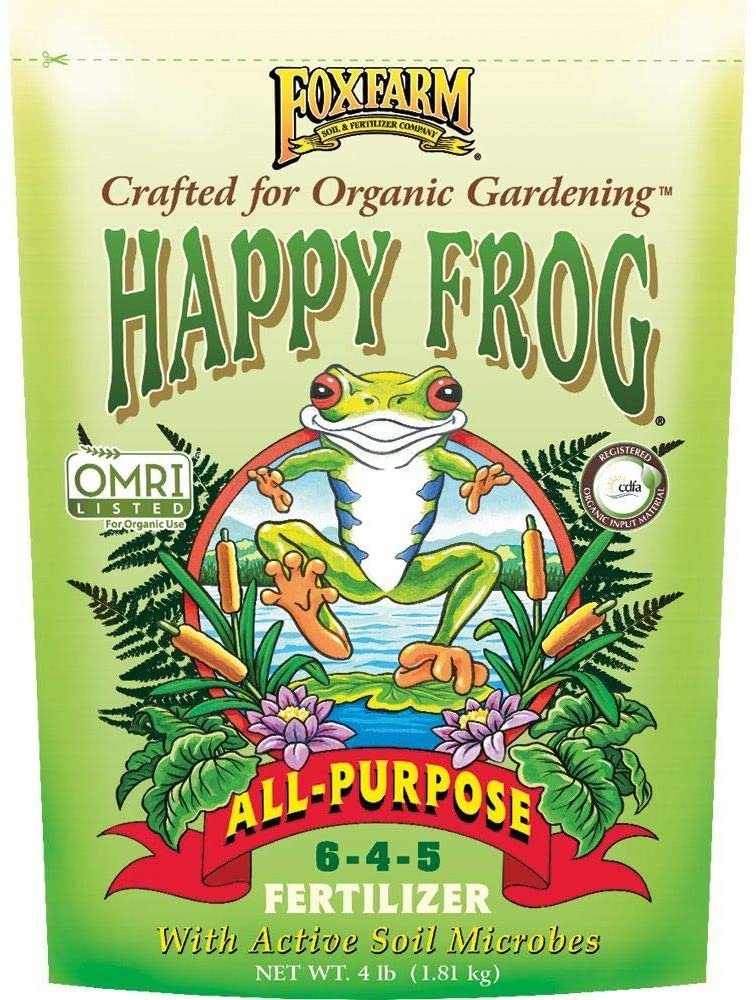 Foxfarm OMRI Happy Frog All Purpose Fertilizer 6-4-5, 4 Lb. Bag