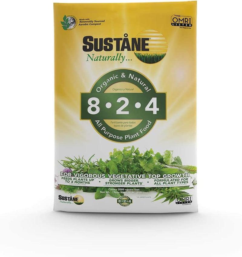 Sustane 8-2-4 Lawn& Plant Food 20Lb