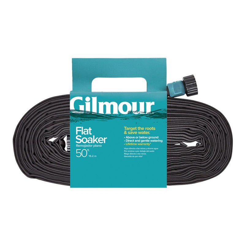 Gilmour Flat Weeper/Soaker Hose In Shelf Display Black, 50 ft