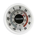 Taylor Dial Thermometer Plastic White Stick-on F/c