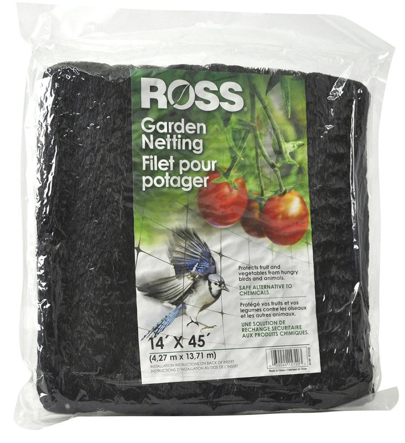 Ross Tree Netting & Bird Plant Protection Black 14ftx45 Ft