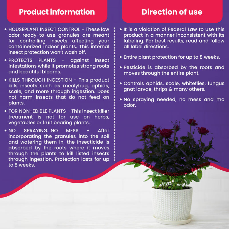 bonide systemic house plant insect control granules 8 oz Bonide Systemic Houseplant Insect Killer Granules 8 oz