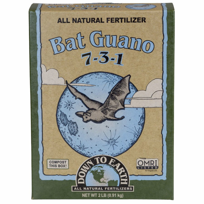 Down to Earth Organic Bat Guano Fertilizer Mix 7-3-1, 2lb