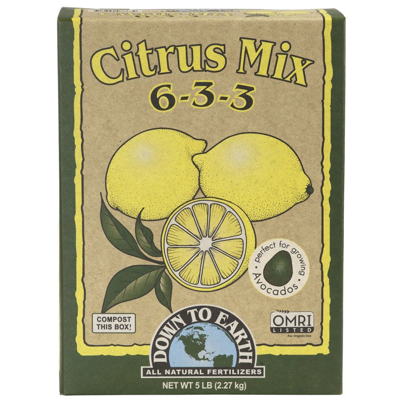 Down To Earth Citrus Mix All Natural Fertilizer Organic 6-3-3 5lb