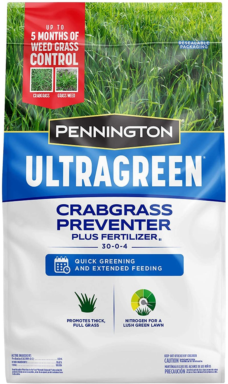 Pennington Ultragreen Crabgrass Preventer Plus Fertilizer 30-0-4 15M 12.5lb