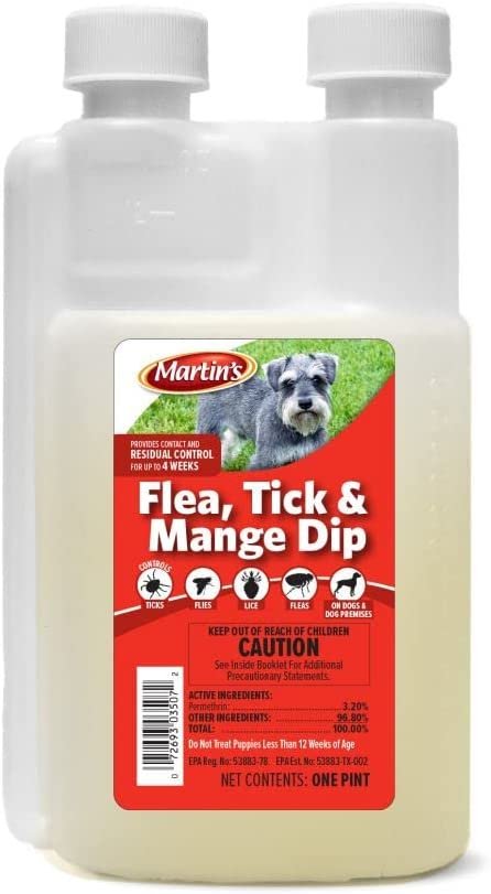 Martin's Flea Tick& Mange Dip Conc - 16oz