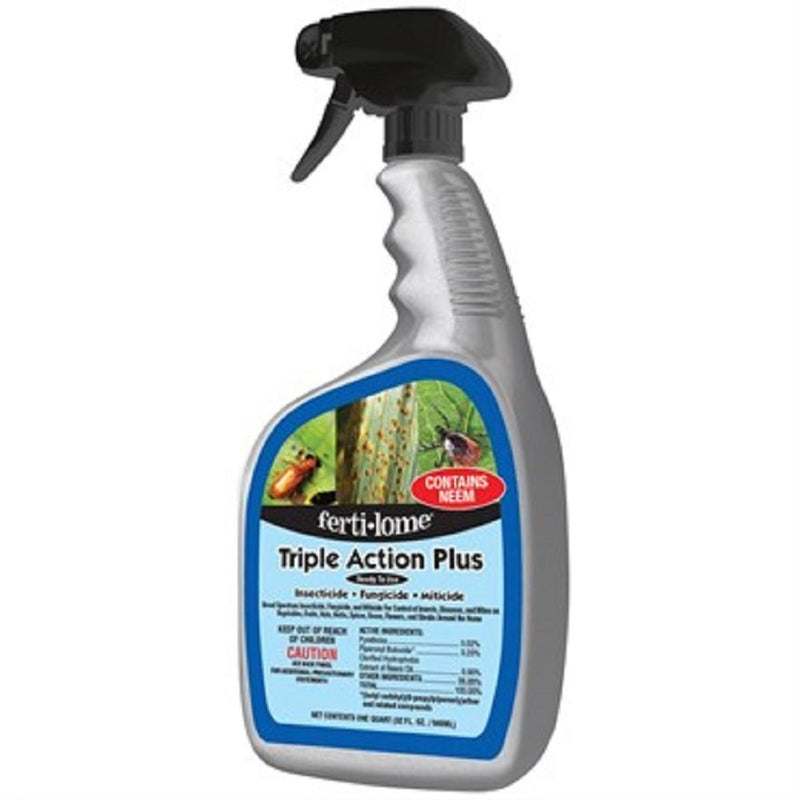 Fertilome Triple Action Plus - 32oz - Ready-to-Use - Trigger Spray - Contains Neem Oil