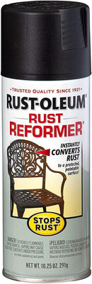 Rust-Oleum Stops Rust Indoor and Outdoor Flat Black Oil-Based Rust Reformer 10.25 oz