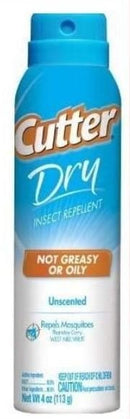 Cutter Dry Insect Repellent Mosquitoes Unscented Aerosol 4oz