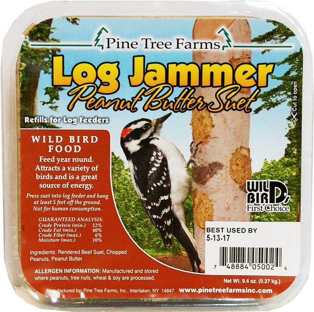 Pine Tree Log Jammer Peanut Suet Plugs 9.4oz