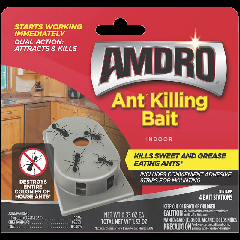 Amdro Ant Killing Bait Indoor Stations 4Pk