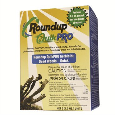Roundup QuikPRO Herbicide - 5 x 1.5oz Pack