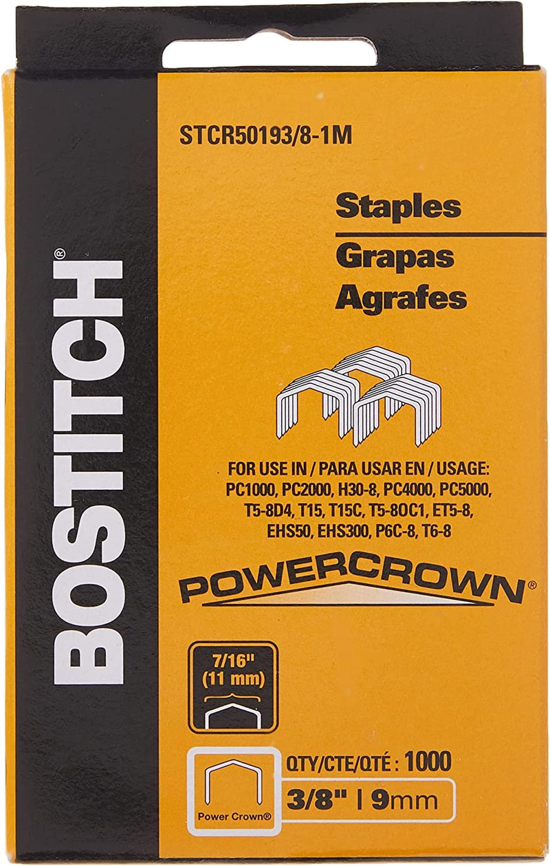 Bostitch PowerCrown Wide Crown Staples 7/16 in. W X 3/8 in. L 18 Ga.