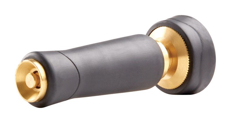 Gilmour Heavy Duty Adjustable Brass Twist Nozzle with Rubber Grip