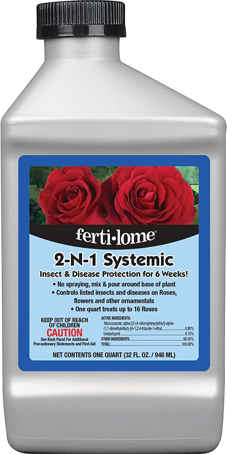 Fertilome 2-N-1 Systemic Insecticide & Fungicide Drench - 32oz - Concentrate - Treats 16 Roses or 200sq ft
