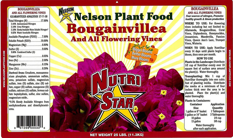 Nelson Bougainvillea (Flowering vines) 17-7-10 2lb