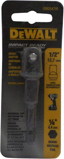 DeWalt Impact Ready drive S Socket Adapter 1/2 in. 1 pc