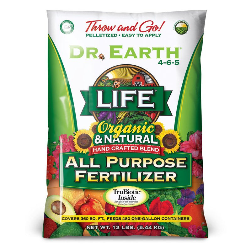 Dr. Earth Life All Purpose Pelletized Fertilizer 4-6-5, 12 Lb