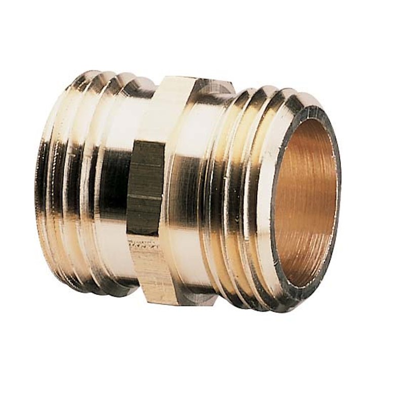Nelson 3/4 in. Brass Threaded Double Male Hose Fitting