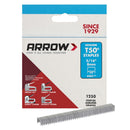 Arrow Flat Crown Heavy Duty Staples 1250 pk T50 3/8 in. W X 5/16 in. L 18 Ga.