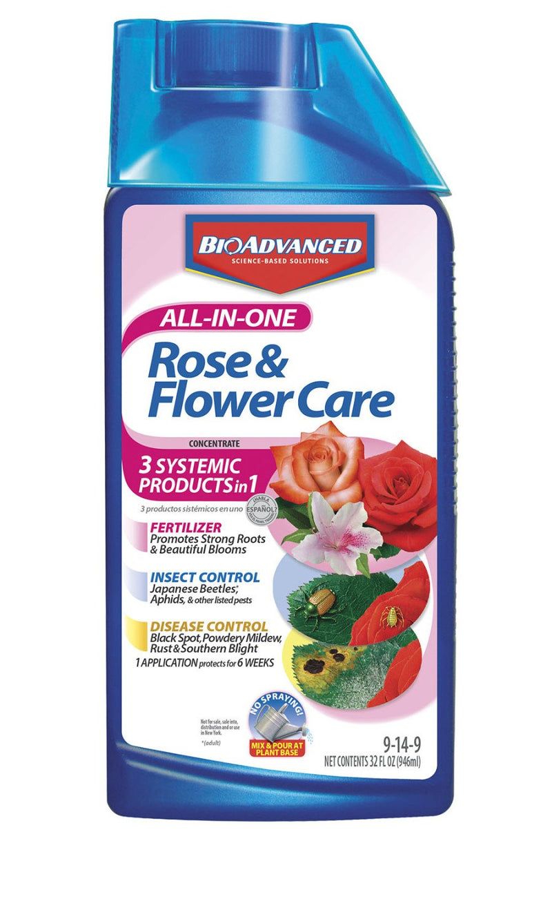 BioAdvanced All-In-One Rose & Flower Care Concentrate 9-14-9 32fl oz