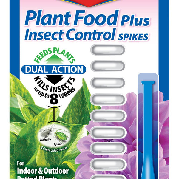 plant food spikes indoor BioAdvanced Plant Food Spikes Plus Insect Control