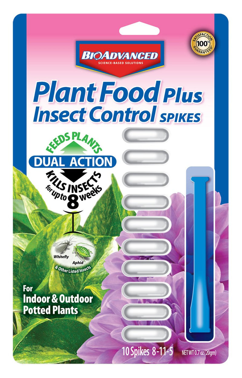BioAdvanced Plant Food Spikes Plus Insect Control