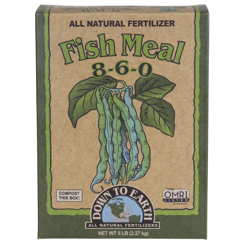 Down To Earth Fish Meal Natural Fertilizer 8-6-0 Omri ,5 Lb