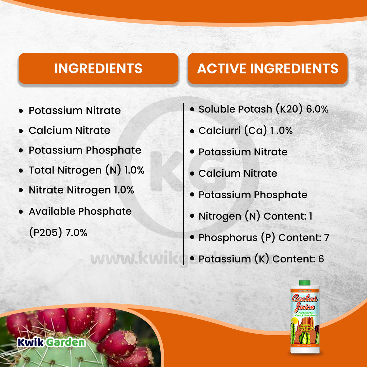 calcium for succulents Grow More Cactus Juice 1-7-6