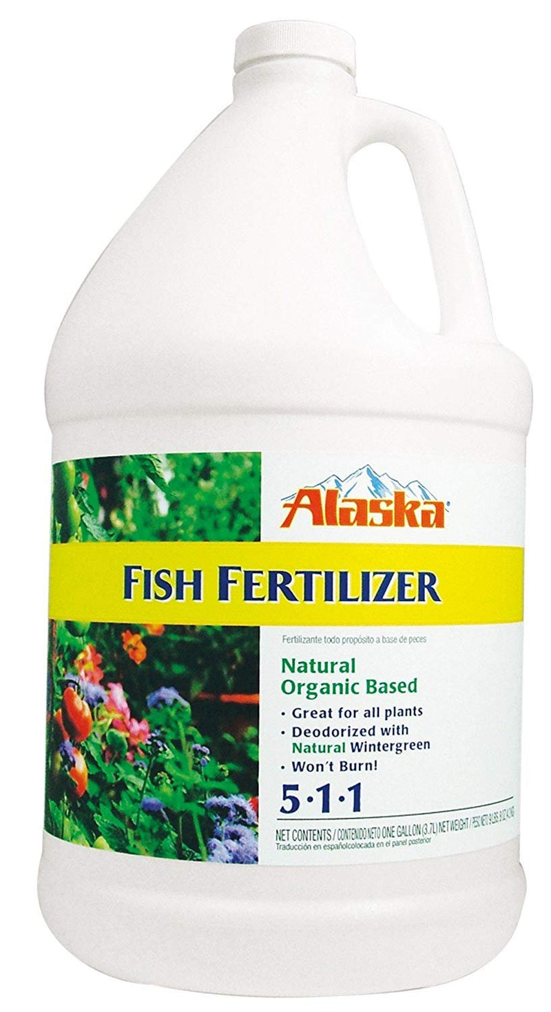 Alaska Fish Emulsion Fertilizer Natural Organic Concentrate 5-1-1 1gal