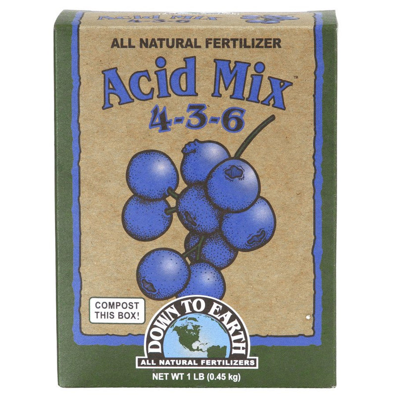 Down To Earth Acid Mix Natural Fertilizer 4-3-6, 1 Lb